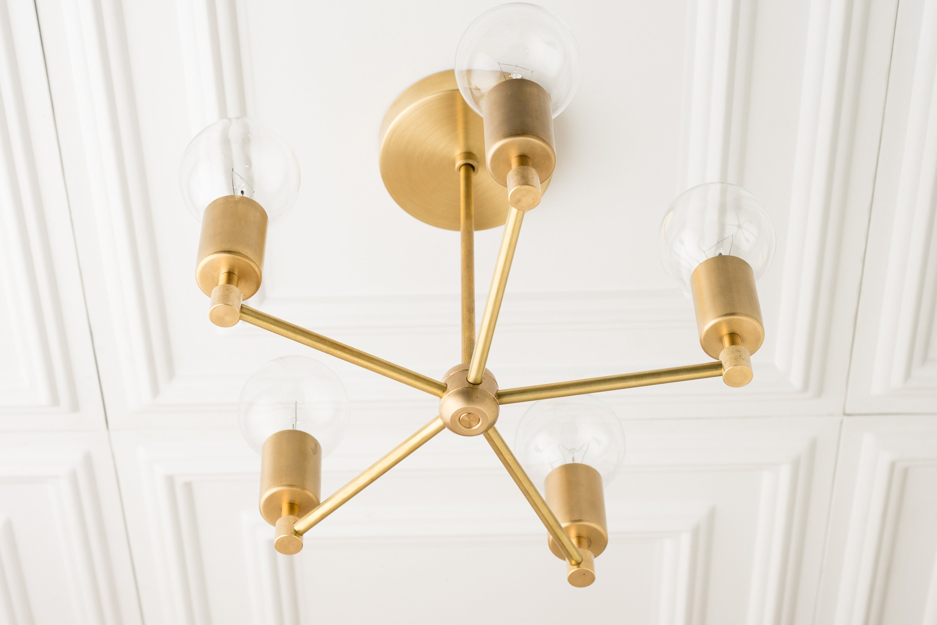 Brass Chandeliers Gold Ceiling Light 