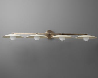 Large Vanity Light - Bathroom Light - Brass Wall Light - Model No. 1152