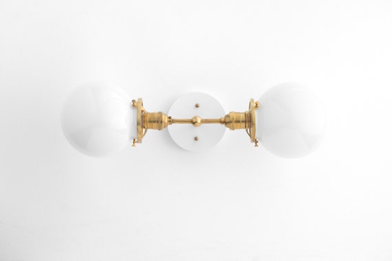 White globe vanity sale light