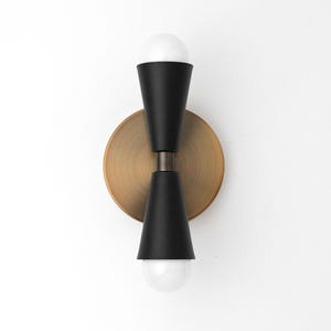 Cone Sconce - Antique Brass Light - Wall Sconce - Light Fixture - Bathroom Lighting - Hallway Lighting - Model No. 4717 image 2
