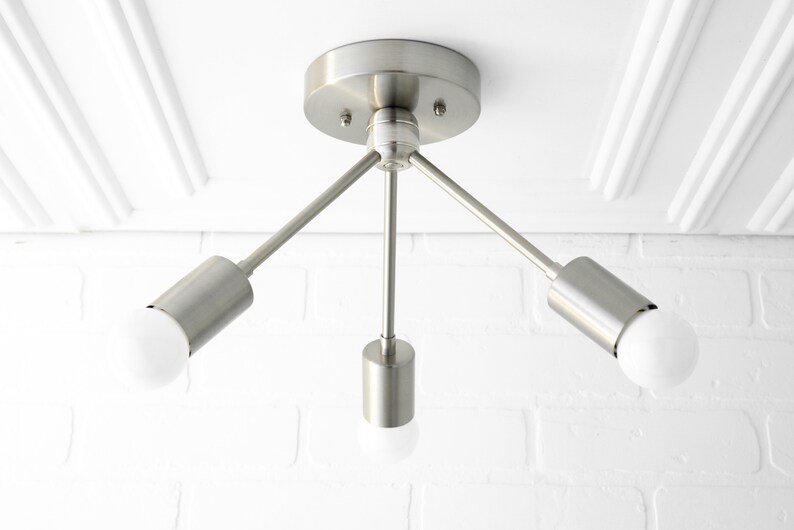 Modern Light Fixture Sputnik Lights Semi Flush Mid Etsy