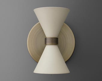 Sconce Light-Brass Cone Sconce-Wall Light Fixture-Modern Sconce Lamp - Model No. 5143