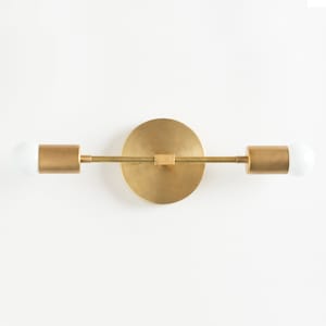 Bathroom Lights - Vanity Lighting - Mid Century Modern - Brass Vanity -  Bathroom Lighting - Gold Sconce - Model No. 5563