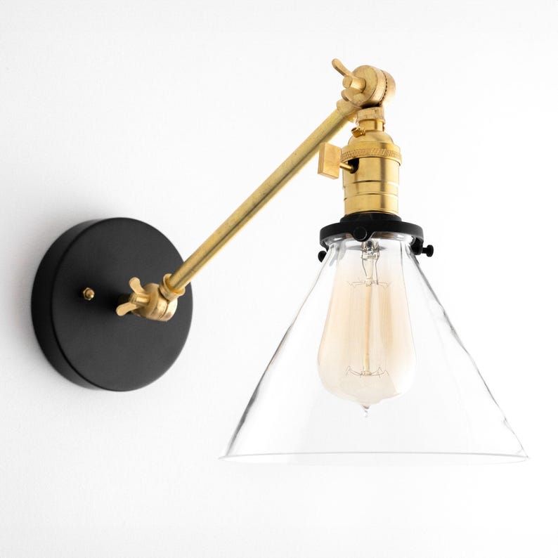 Farmhouse Sconce - Rustic Light Fixture - Adjustable Sconce - Wall Lamp - Light Fixture - Model No. 7962 画像 1