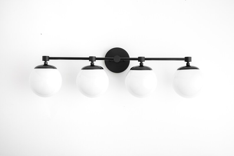 Neckless Globe Vanity Four Globe Vanity Bathroom Lighting Etsy