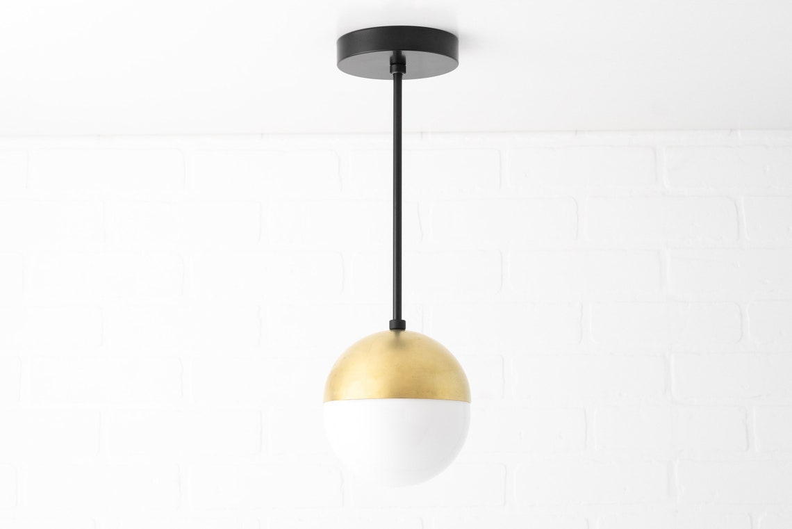 White Pendant Light Mid Century Pendant Modern Chandelier - Etsy