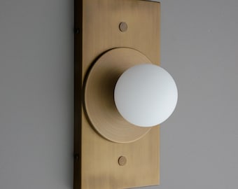 Sconce Light-Brass Wall Sconce-Globe Wall Light-Modern Wall Light - Model No. 4474