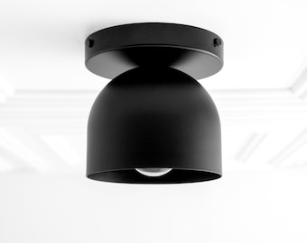 Light Fixtures - Deep Ball - Black Shade Light - Mid Century Modern - Minimalist Lighting - Ceiling Lighting - Model No. 1107