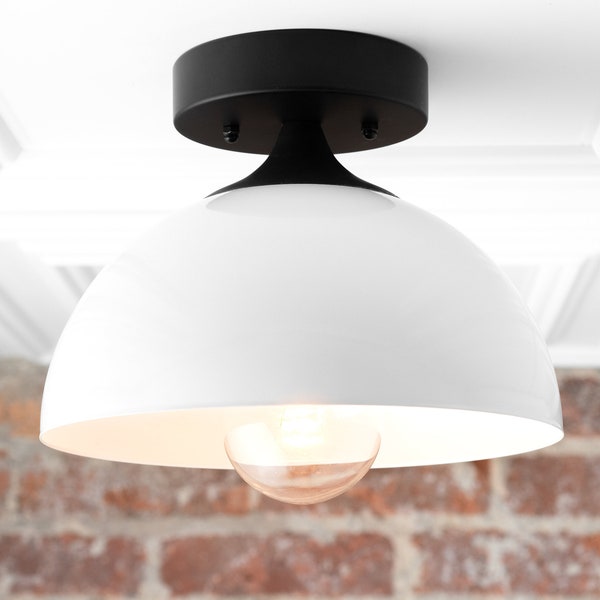 White Ceiling Light - Ceiling Fixture - Mid Century Lighting - Modern Light Fixture - Farmhouse Lighting - Ceiling Light Model 8510