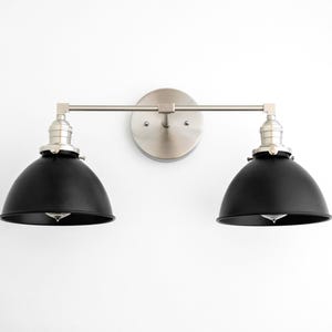 Matte Black Bucket Shade - Vanity Lighting - Bathroom Lighting - Bathroom Sconce - Wall Sconce - Unique Lighting - Model No. 3370 image 8