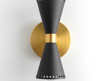 Vented Cone Sconce - Many Finish Choices - Wall Sconce - Cast Brass - Sconce - Lighting Fixtures - Mid-Century Lighting - Model No. 5450