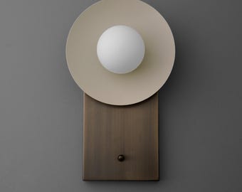Sconce Light-Modern Wall Sconce-Brass Wall Lamp-Globe Wall Light - Model No. 1143