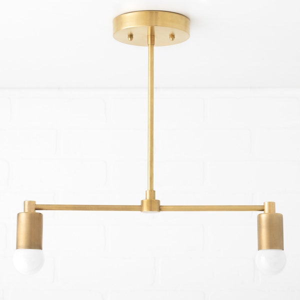 Brass Pendant Light - Modern Chandelier - Hanging Chandelier - Mid Century Lighting - Modern Lighting - Kitchen Island - Model No. 8958