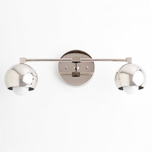 Polished Nickel Vanity Light - Modern Wall Sconce - Bathroom Lighting - Wall Light - Model No. 5469