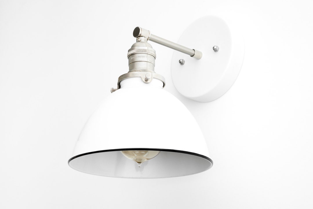 White farmhouse sconce deals