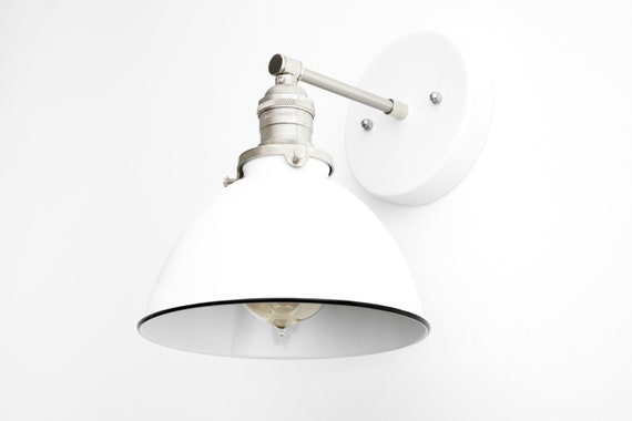 Brushed nickel sconce light deals