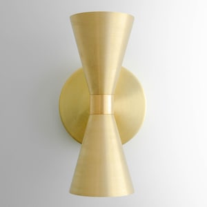 Brass Sconce - Large Cone Geometric Sconce - Lighting Fixtures - Light Fixture - Lighting Fixture - Hallway Lighting - Model No. 3531