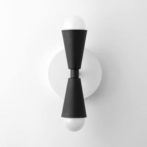 White Black Cone Sconce - Modern Lighting - Light Fixture - Wall Sconce - Unique Lighting - Model No. 4717
