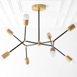 Geometric Lamp Modern Brass Chandelier Ceiling Fixture Gold Chandeliers Model No. 5056 image 7