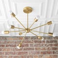 Sputnik Chandelier - Brass Light Fixture - Modern Ceiling Lamp - Model No. 7788