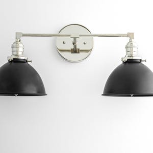Matte Black Bucket Shade - Vanity Lighting - Bathroom Lighting - Bathroom Sconce - Wall Sconce - Unique Lighting - Model No. 3370 image 6
