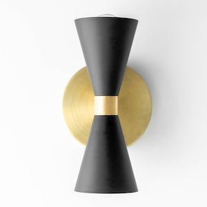 Black Sconce - Large Cone Geometric Sconce - Lighting Fixtures - Light Fixture - Lighting Fixture - Hallway Lighting - Model No. 3531