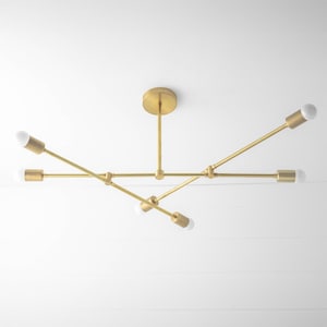 Abstract Chandelier - Brass Chandelier - Industrial Lighting - Modern Lighting - Model No. 1429