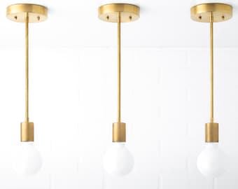 Pendant - Hanging Light - Bare Bulb Pendant - Modern Lighting - Globe Light - Globe Pendant - Minimalist Lighting - Model No. 1770