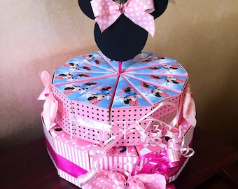 2Tier Minnie Mouse Cake Slice Box-Minnie Birthday-Minne Party-Minnie Party Supplies-Minnie Mouse Printable-INSTANT DOWNLOAD