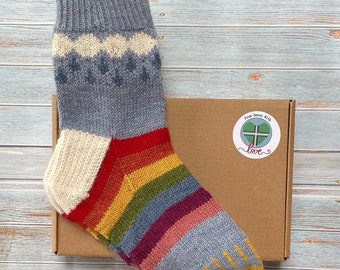 Love The Rain Sock Knitting Craft KIT with Free UK Delivery! All you need to knit one pair of Socks - Sizes UK 5-8 (needles required)