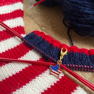 Knitting Pattern - Star Spangled Socks, Hand Knitted USA Flag Socks Can ...