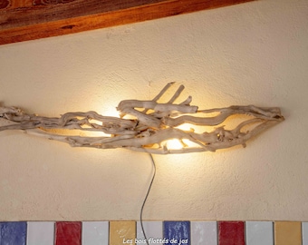 Large “liane” driftwood wall light – exceptional wood