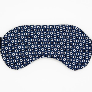 sleep mask/sleep mask/night mask made of padded cotton and velvet/blue mask with small flowers for women men teenagers