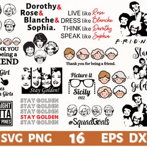 Bündel Goldene Mädchen svg, Goldene Mädchen png, Goldene Mädchen Clipart, Goldene Mädchen Cricut, Goldene Mädchen Schnitt