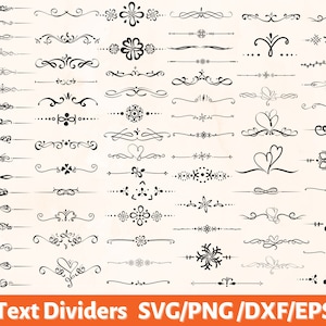 Diviseurs de texte, SVG/PNG/DXF, diviseurs de texte svg, diviseurs de texte png