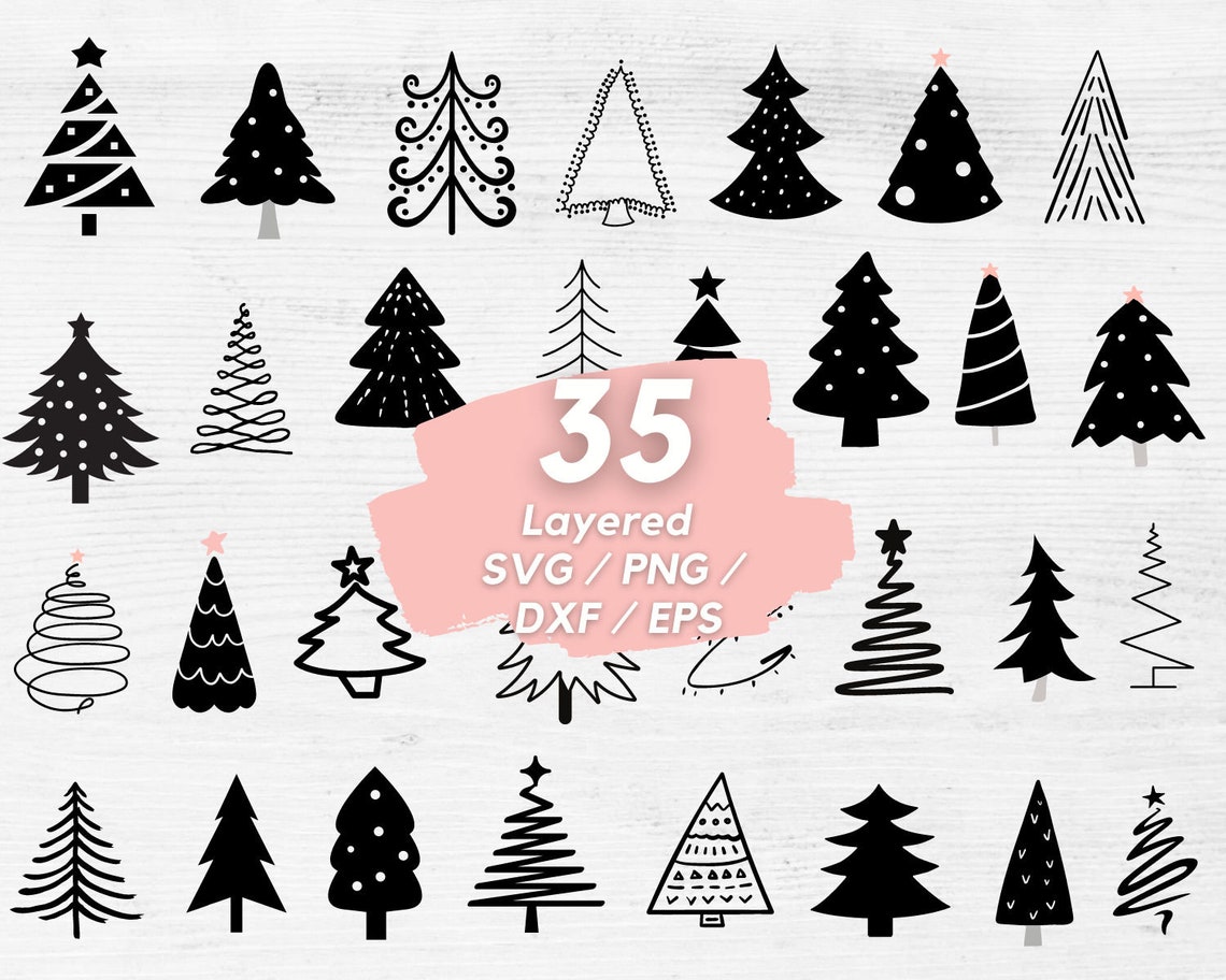 Tannenbaum SVG Bündel Tannenbäume Silhouette Tannenbaum Svg Etsy.de