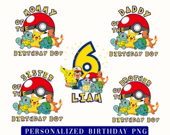 Custom Birthday Family Tshirt Designs, Personalized Name and Age, Family Birthday Shirt, Custom Name, Custom Age, Birthday Boy Shirts