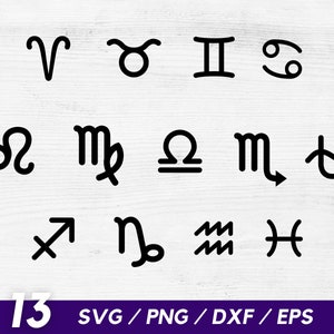 Sternzeichen SVG Bundle, Sternzeichen Symbole SVG