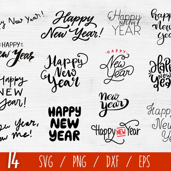 Happy New Year Stencil Etsy