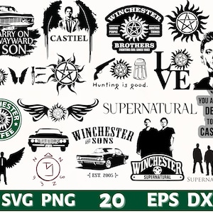 Pacote de arquivos Supernatural Svg cur, Supernatural png, Supernatural clipart, Supernatural cricut, arquivos de corte Supernatural