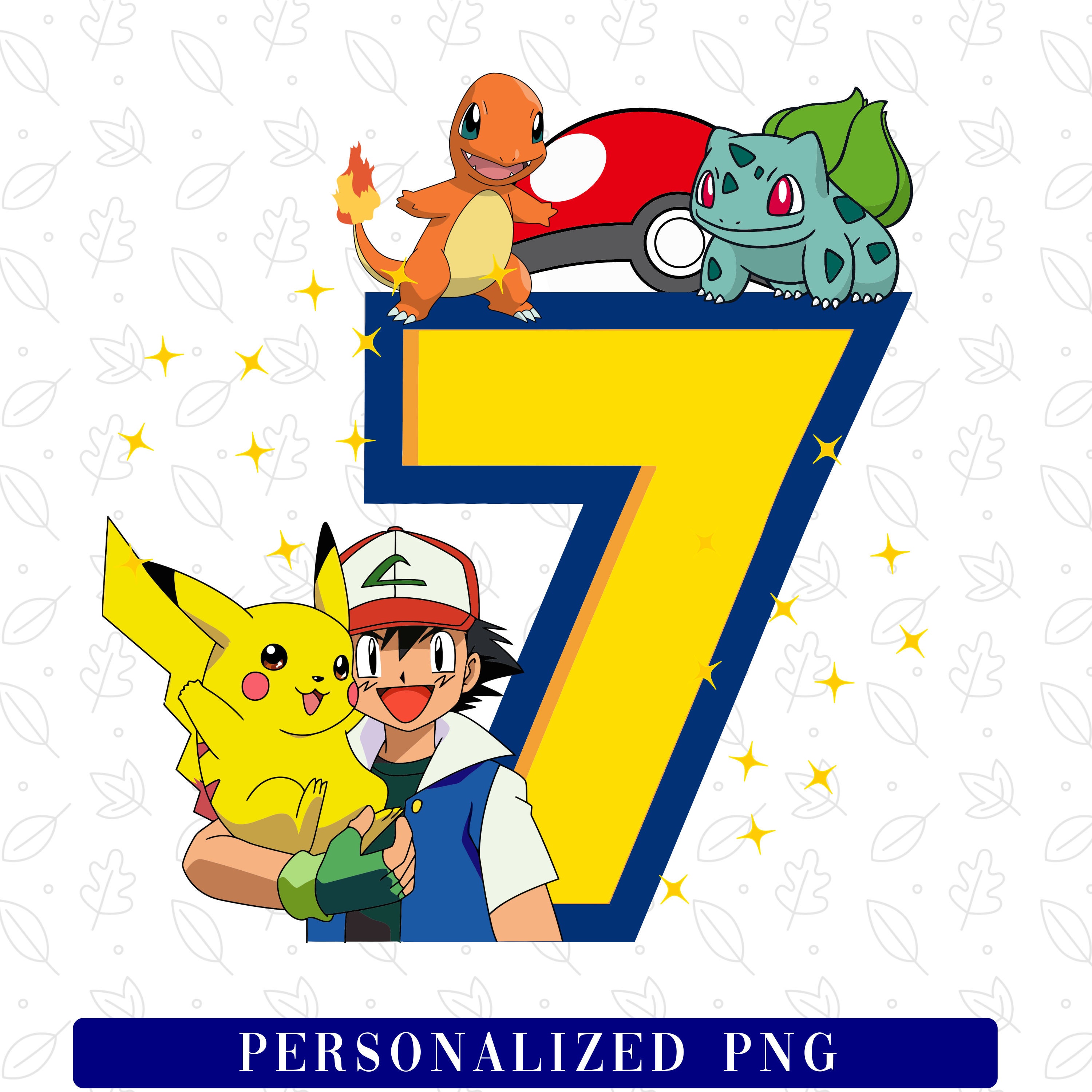 Pikachu happy birthday png - Etsy México, image size:3000x3000