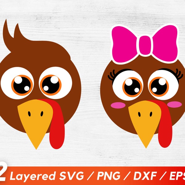 Turkey Face SVG, Turkey Face CRICUT, Thanksgiving Bundle, Thanksgiving Day SVG, Happy Thanksgivins svg