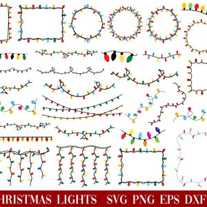 Weihnachtslichter svg svg, Weihnachtslichter svg, Weihnachtslichter Cricut, Weihnachtslichter png