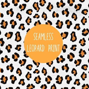 SEAMLESS Leopard Print SVG, Leopard Pattern svg, Seamless leopard spots