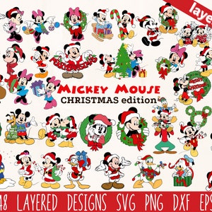 Paquet de 48 articles SVG de Noël en couches, png de Noël, fichiers de coupe pour cricut, fichier SVG pour cricut, fichiers Clipart, téléchargement instantané