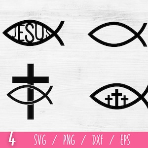 Jesus Fisch SVG, christlicher Fisch SVG, Jesus Fisch Clipart, Jesus Fisch Vektor, christlicher Fisch geschnitten Datei