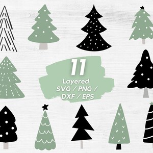 Weihnachtsbäume svg Bundle, Weihnachtsbäume Silhouette, Weihnachtsbaum Cricut, Pine Bäume svg