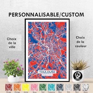 Personalisiertes buntes Stadtposter, Stadtplan, Grußkarte, Valentinstagsgeschenk, Geburtstagsgeschenk, Paargeschenk, Hochzeitsgeschenk, einzigartig