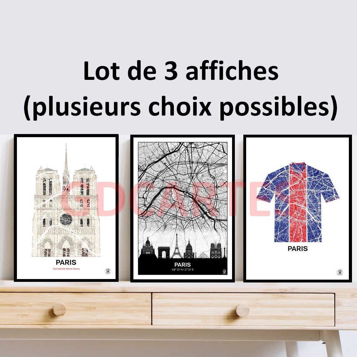 Affiche PSG Format A6 Neuve - Paris Saint-Germain Avec Mbappé, Messi, Neymar