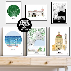 Bonito cartel, Mapa de Nissa, Cartel, Cartel, Arte, Impresión, Mapa, Impresión, Deco, Ciudad, personalizado